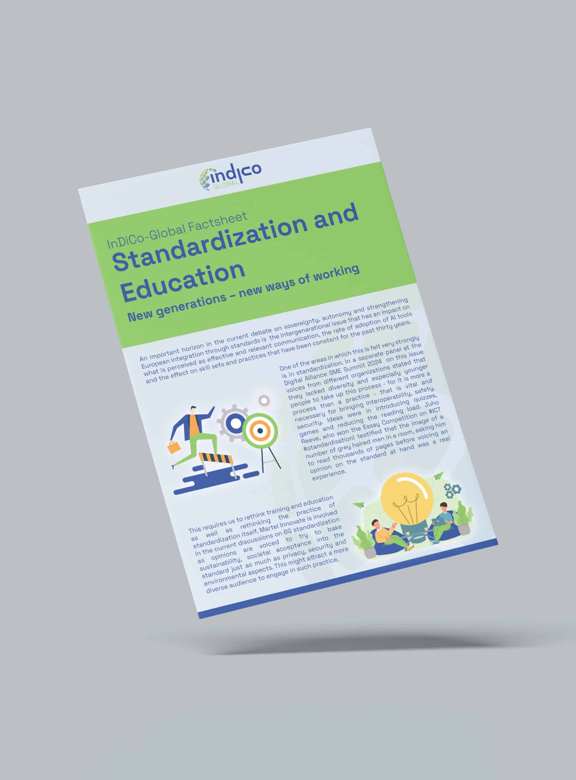 Standardization and Education Factsheet Mockup